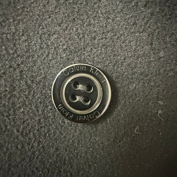 NWOT Calvin Klein Black Double Breasted Lined Wool Cashmere Peacoat Size 14 - Picture 4 of 11